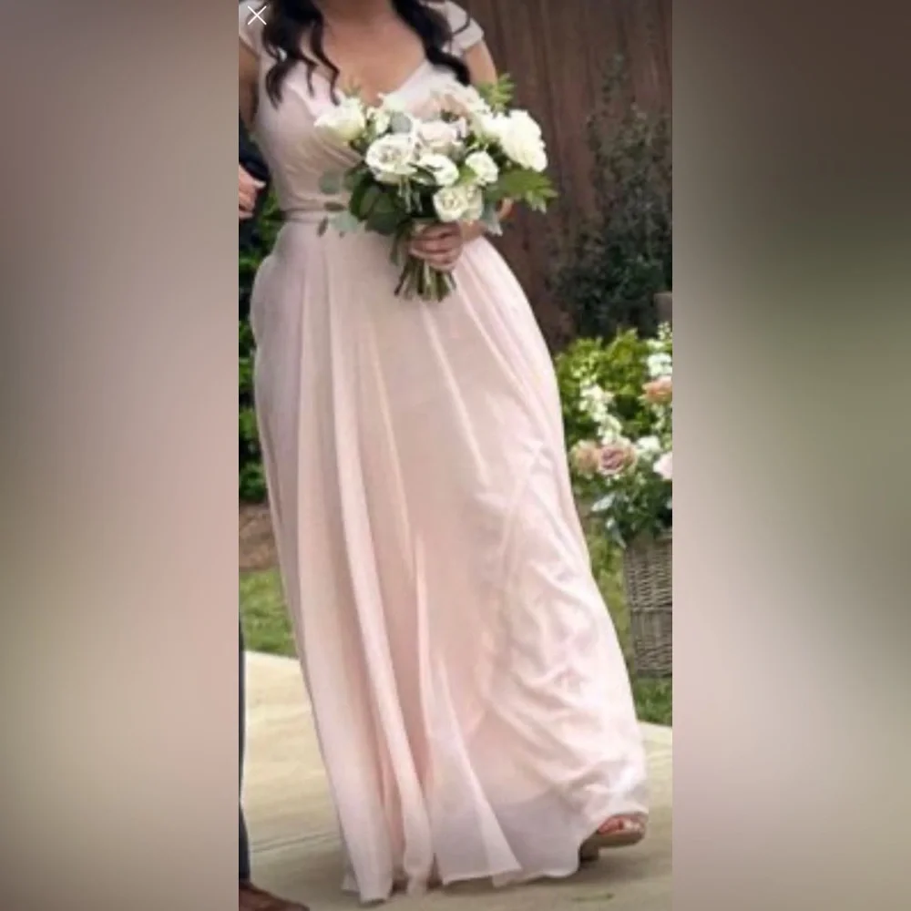 Blush Bridesmaid Dress - Picture 1 of 3